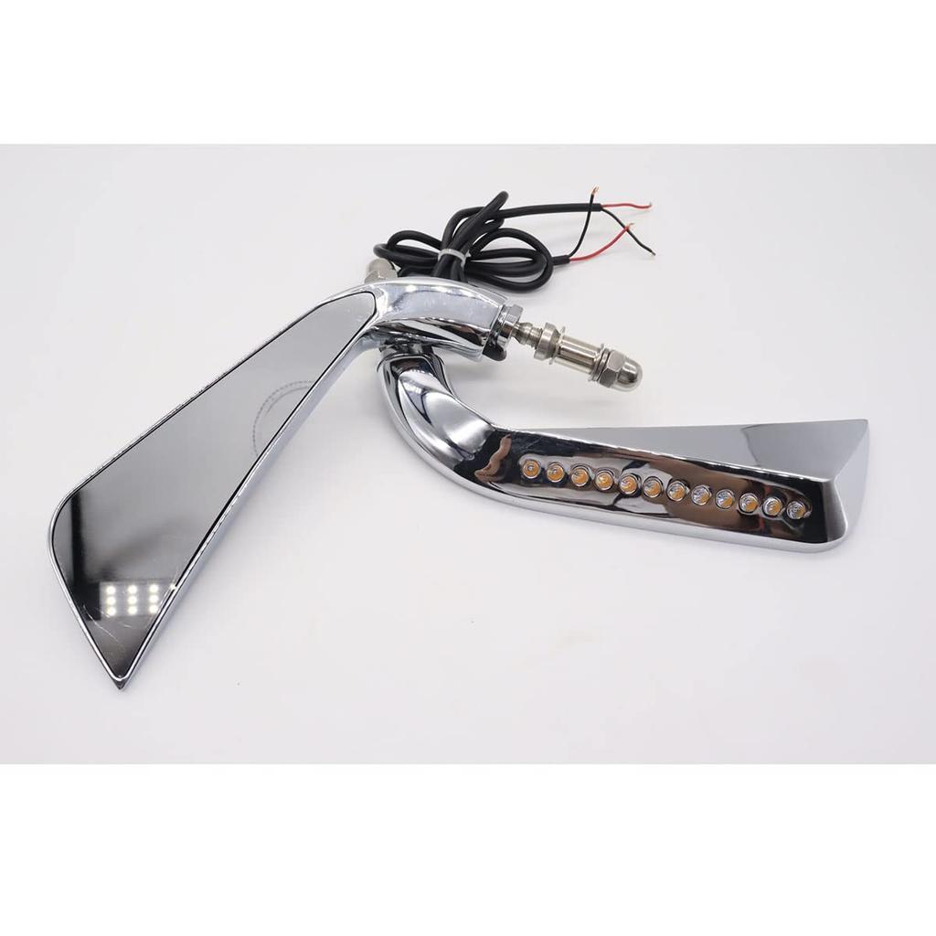 JPMODAO Harley Motorcycle Rearview 8mm Screw Rearview Rear Plain LED Turn Signals for Harley Sportster XL 1200 XL 883 Mirror, Mirror, Mirror,
