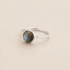 Labradorite Round Ring, 925 Sterling Silver Bezel Ring, Boho Gemstone Statement Jewelry