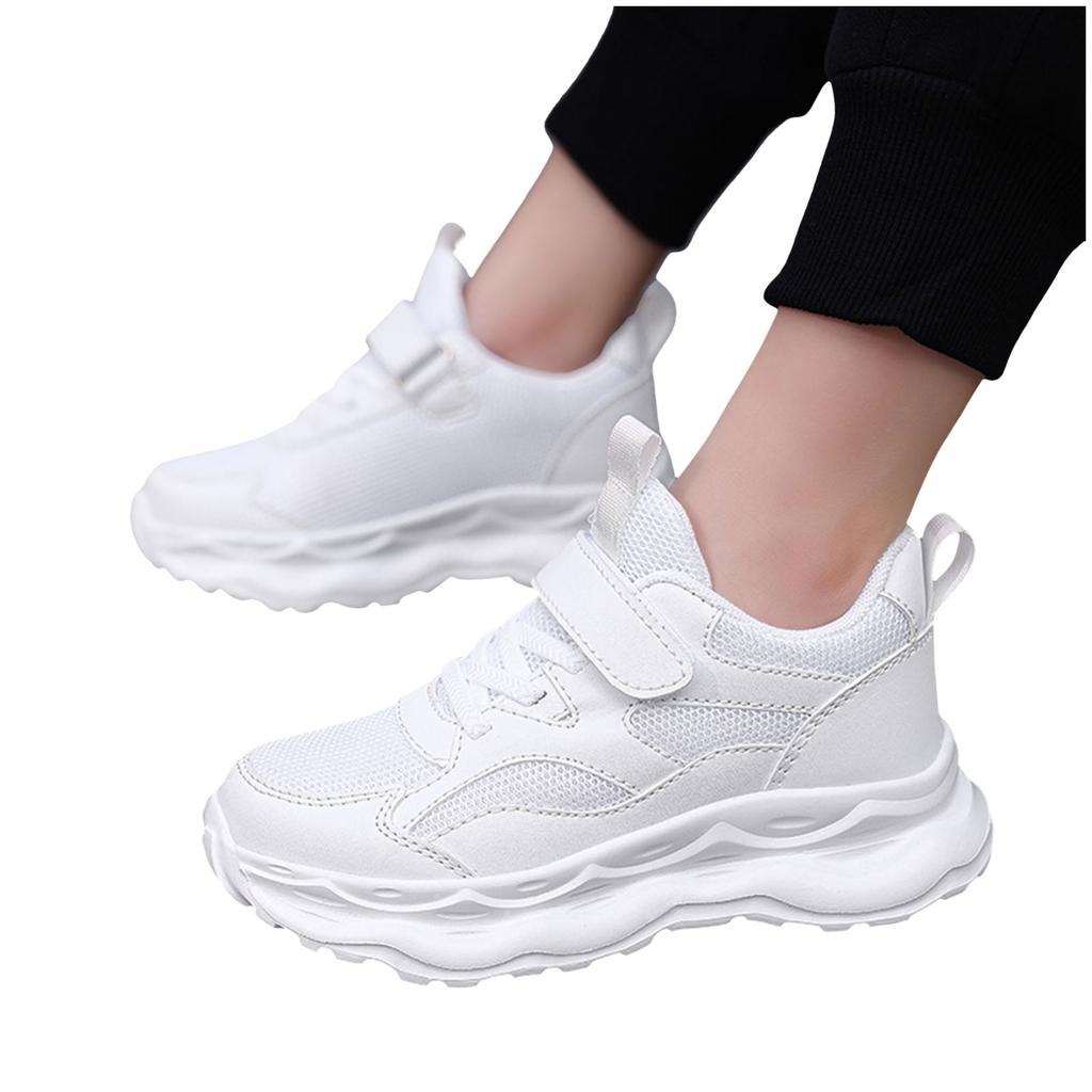 Children's Fashion Sports Shoes Breathable Student  School Walking Shoes Anti-Slip Boys Girls Casual Running Sneaker White Shoes