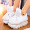 Fashion White Rabbit Hare Slippers Women's Cute Animal Platform Home Mules Shoes Girls Bedroom Plush Slides Slipper Ears Indoor Shoes