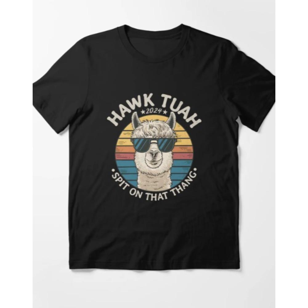 Hawk Tuah Retro Llama Essential T-Shirt S