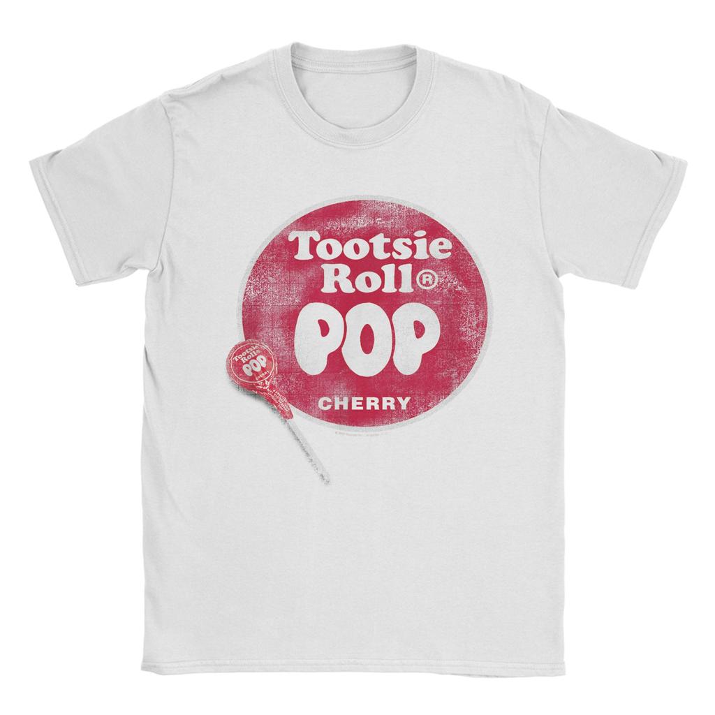 Vintage T Shirt Summer Tootsie Roll Pop Logo Fashion T-Shirts Cotton Tee Shirt for Male Y2K Fun Design Short Sleeve Tops