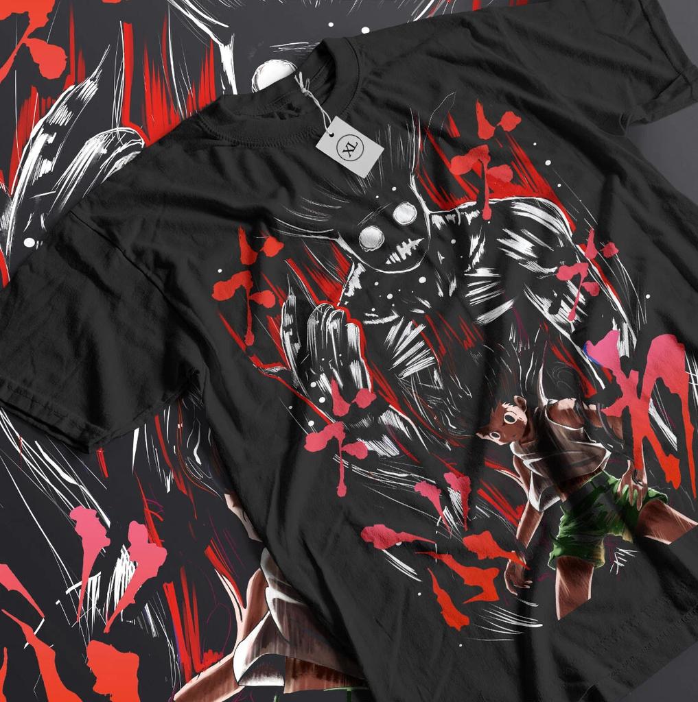 Gon Tshirt Hisoka Killua Meruem Zoldyck Art Horror Anime Tshirt Black