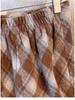 2025 Winter Plus Size Retro Plaid Midi Skirt - Thick Wool for 130-320 Jin