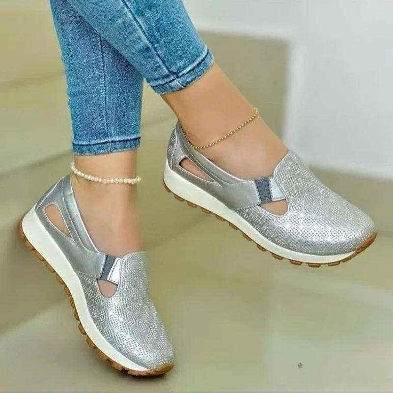 Ladies Shoes 2025 Hot Sale Slip-on Women's Vulcanize Shoes Fashion Hollow Out Plus Size Outdoor Best Seller Outdoor Casual Shoes