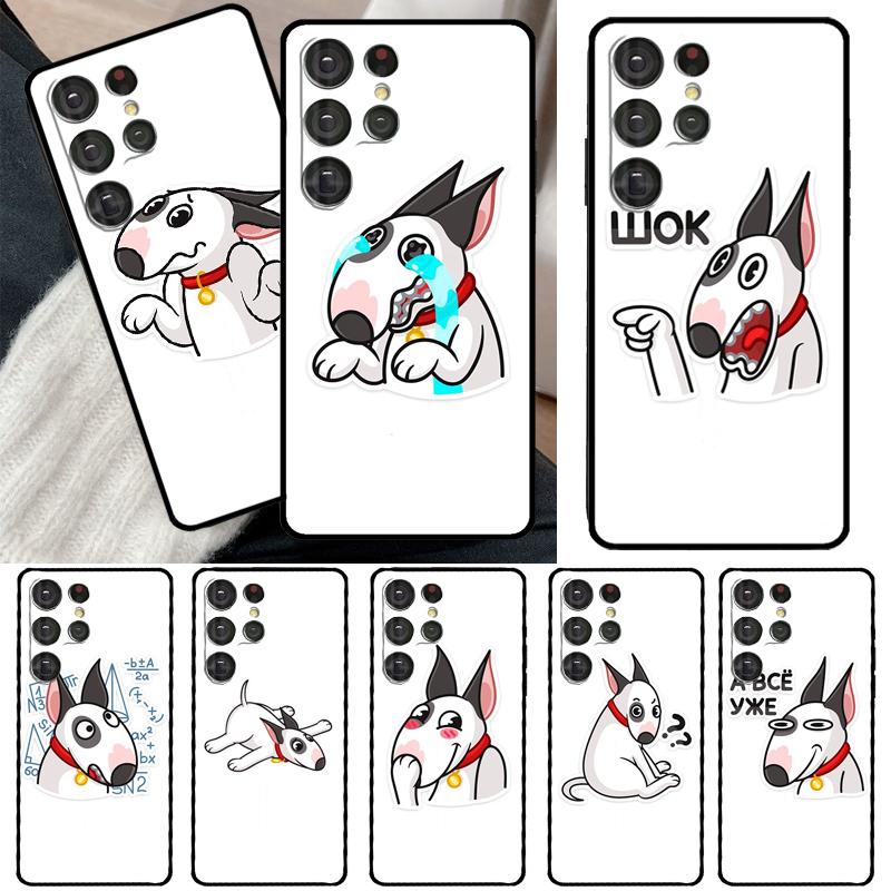 

Забавный чехол для телефона Samsung Galaxy S22 Ultra S21 S20 FE S8 S9 S10 Note 10 Plus Note 20 Ultra с щенками бультерьера