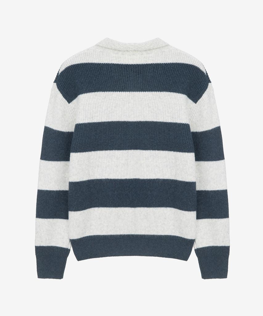 MINDBRIDGE Do Good_[Air Wool] Block Collar Semi-Overfit Knit - 2 Colors