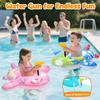 Inflatable Baby Pool Float with Safety Seat and Water Spray Gun Toddler Swimming Ring for Outdoor Water Activities and Pool Use