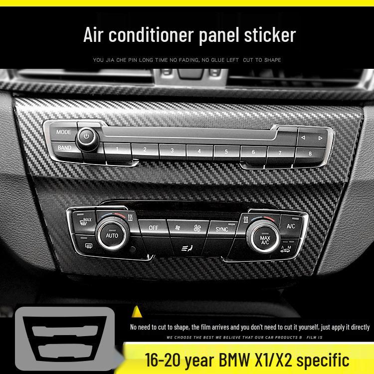 BMW X1/X2 Carbon Fiber Interior Anti-Kick Sticker (2016-2020) - Transparent TPU Console Protector