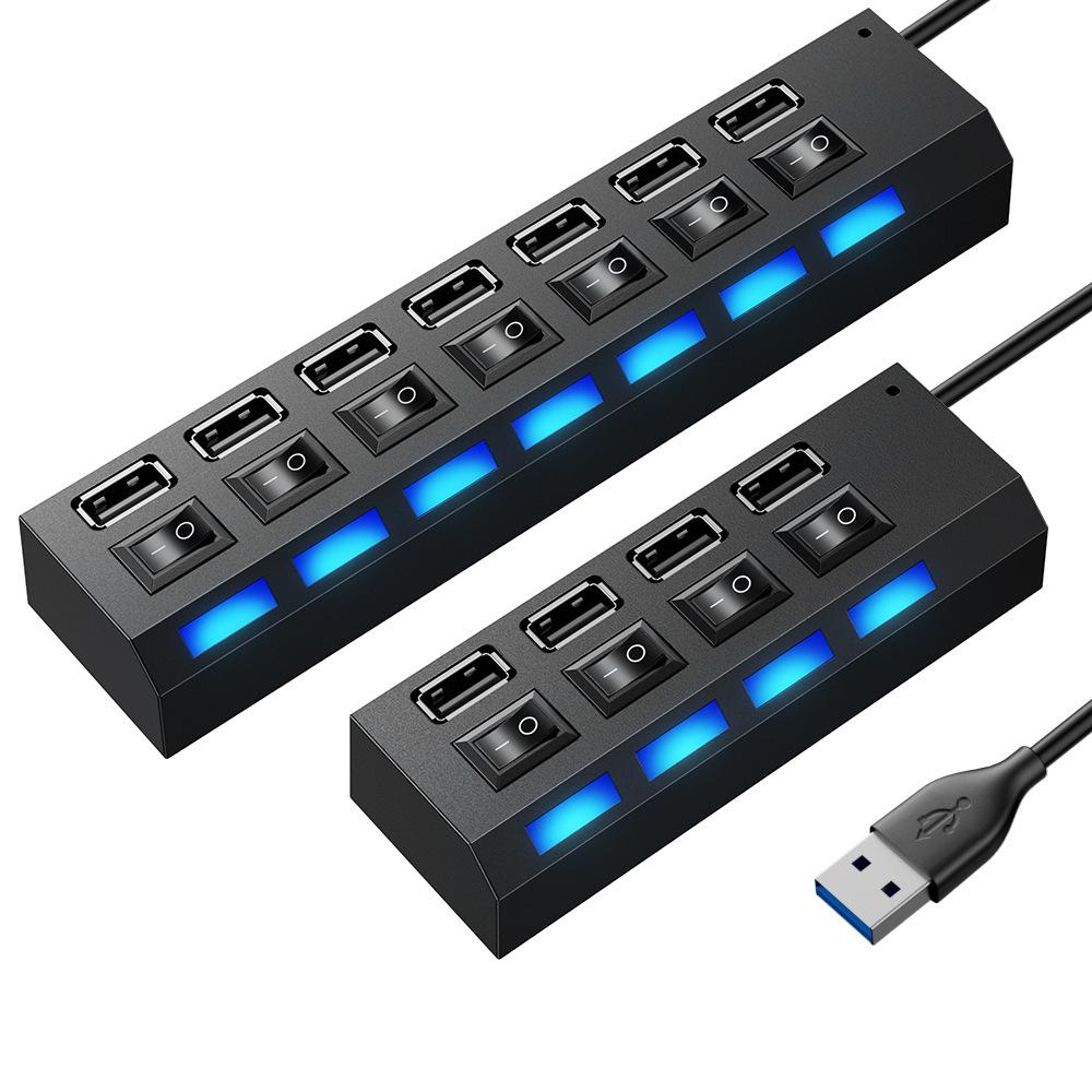 High-Speed 4-Port USB 3.0 Hub with Independent Switches