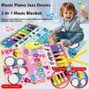 Interactive Kids Piano Playmat With Drum Sounds Musical Learning Toy for Creative Game & Physical Development