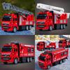 Fire Truck Alloy Inertia Pullback Toy With Rotatable Ladder For Kids Play And Handson Interaction