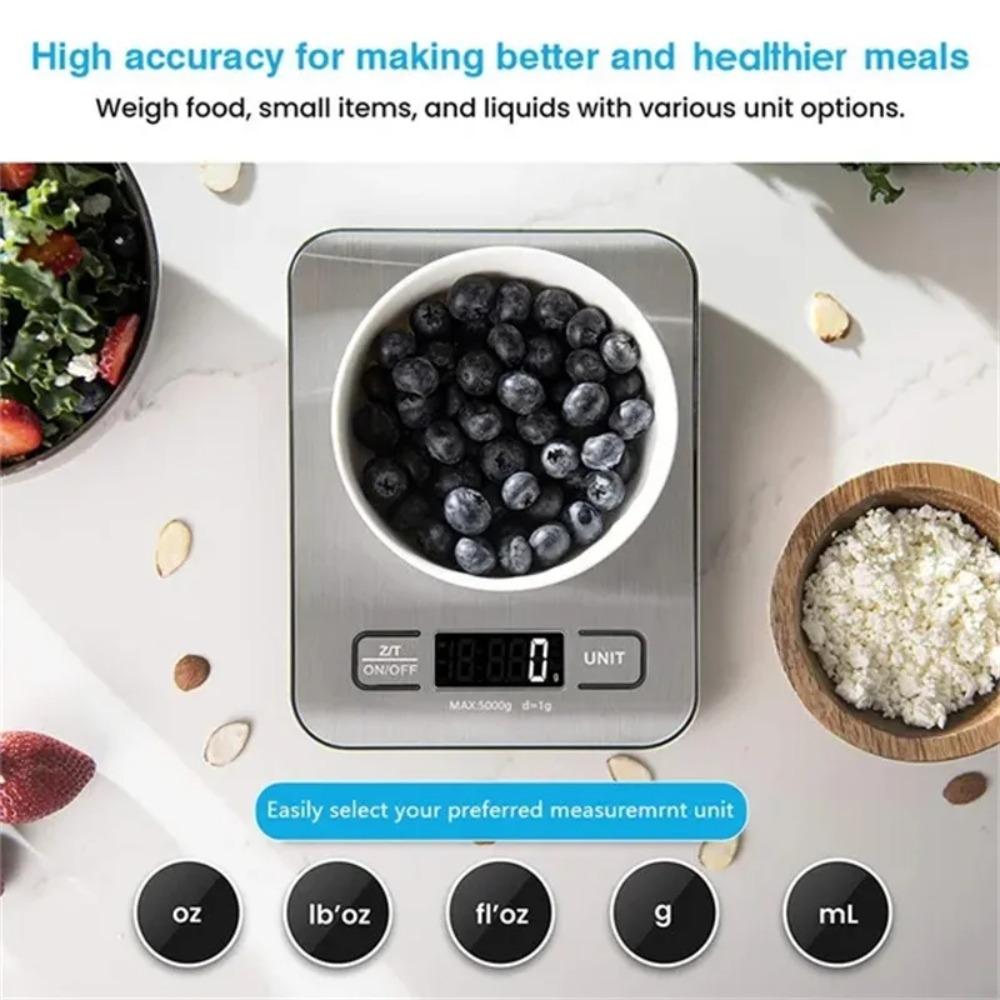 10kg Digital Kitchen Coffee Scale LCD Display Stainless Steel Electronic Scales Home Jewelry Food Snacks Weighing Baking Tools