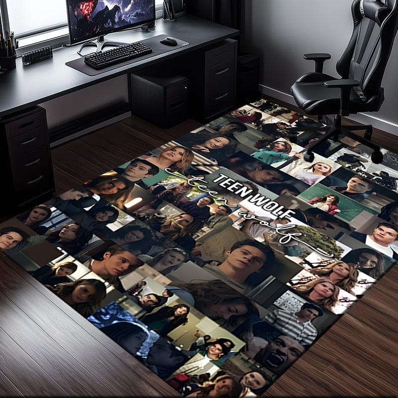 1PC Teen Wolf Rug for Livingroom,Bedroom, Palyroom, Chair Rug, Area Rug, Game Carpet, Large Size Rug Fan Christmas Gift