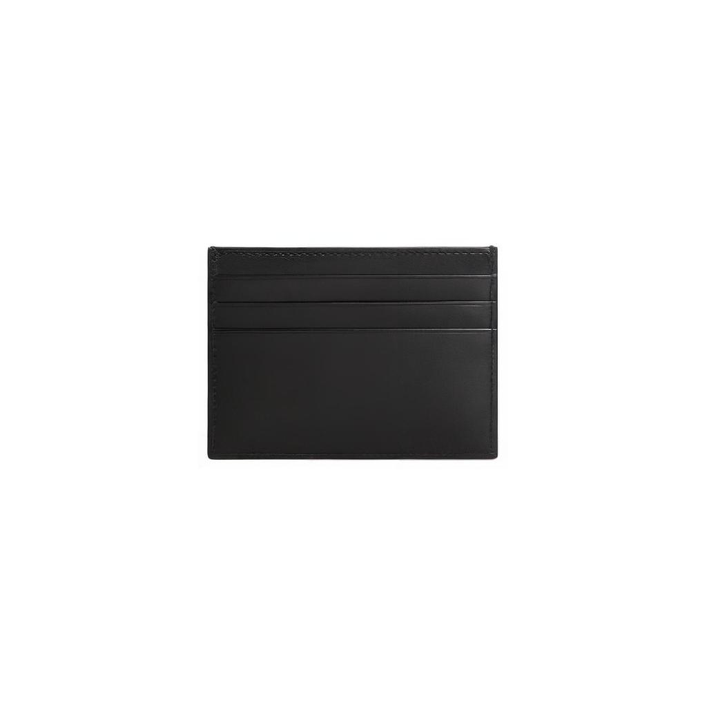Celine Triomphe Logo Embossed Satin Leather Card Holder Large Men Accessories Black 10K913FQ7-38SI