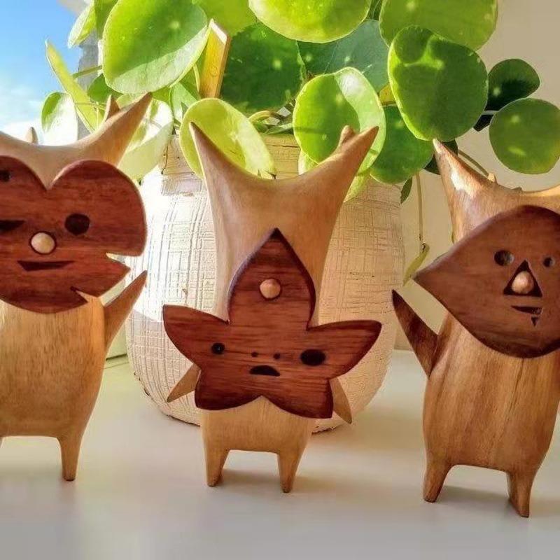 Wooden Mask Figurines Decorative Items Home Design Resin Handicrafts Imitation Wood Tribal Design Decoration