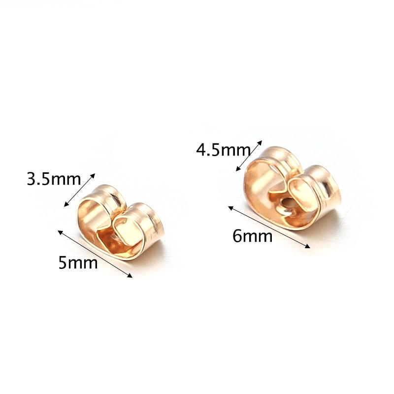 200Pcs/Lot Iron Gold Color Butterfly Scrolls Ear Post For Jewelry Making DIY Blocked Caps Studs Earring Backs Stopper Supplies