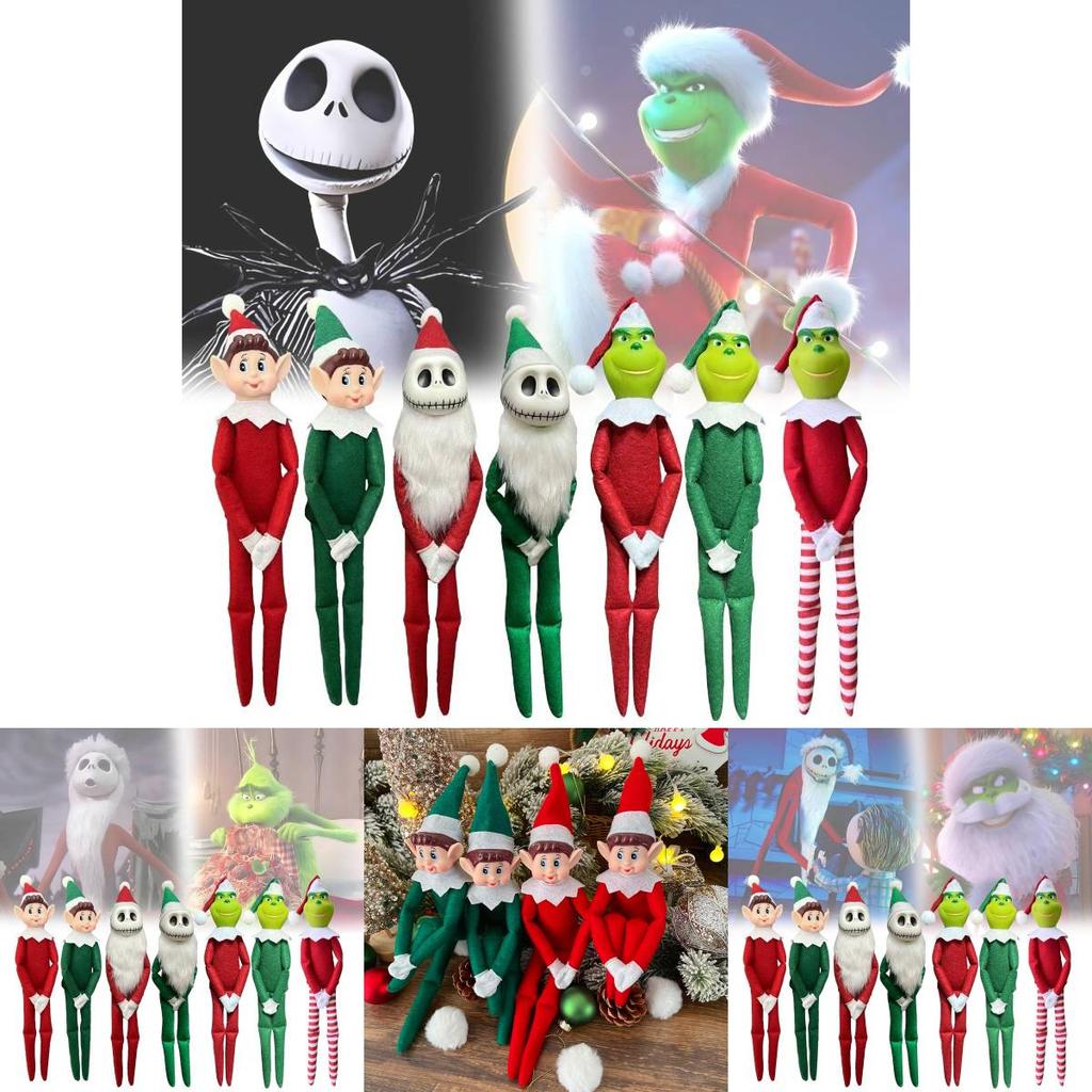 Delightful Themed Christmas Elf Doll Festive Pvc Ornament For Christmas