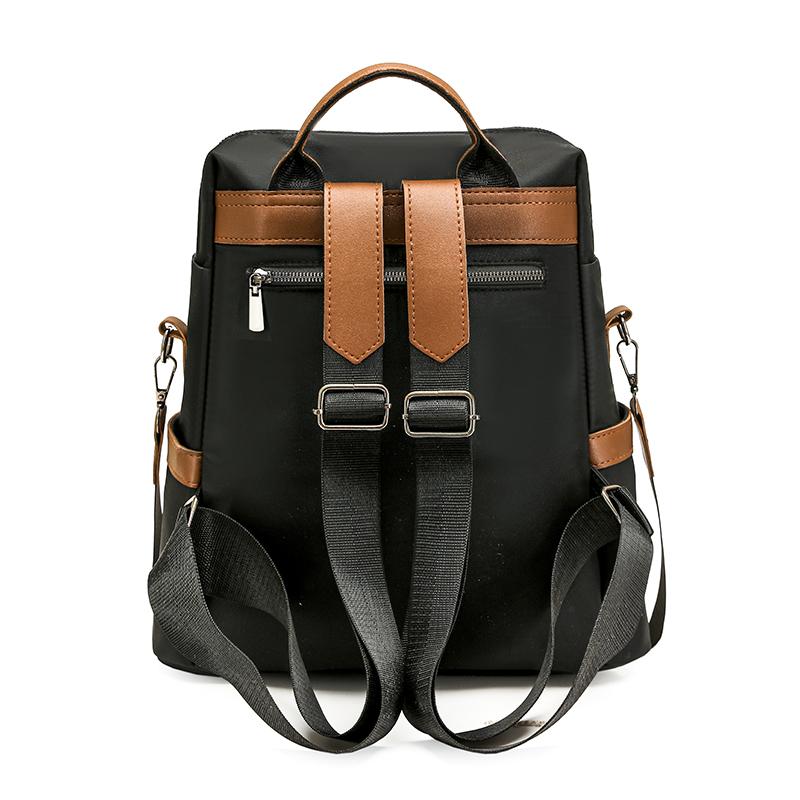 Color Block Nylon Backpack Outdoor Women's Large Capacity Backpack
