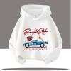 2025 New Vintage Car Children's Hooded Sweatshirt with Cartoon Print, Boys' Sportswear, Girls' Casual Top, Fall-winter Clothing