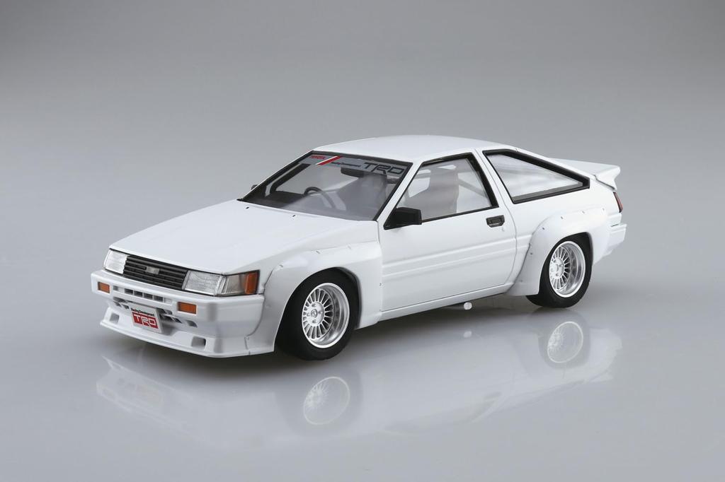 Aoshima Bunka Kyozai Die getunte Auto-Serie 62 Toyota TRD AE86 Corolla Levin N2-Spezifikation 1983 Plastikmodell (AOSHIMA) 1/24 Nr.