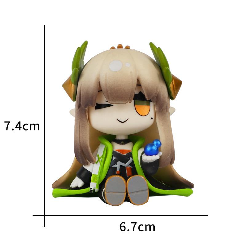 Sitzendes Mädchen 7,5 cm Q-Version Figur das Paradigmatische Modell Spielzeug Anime Spiel Peripherie Kawaii Puppe Geschenke Boxverpackung