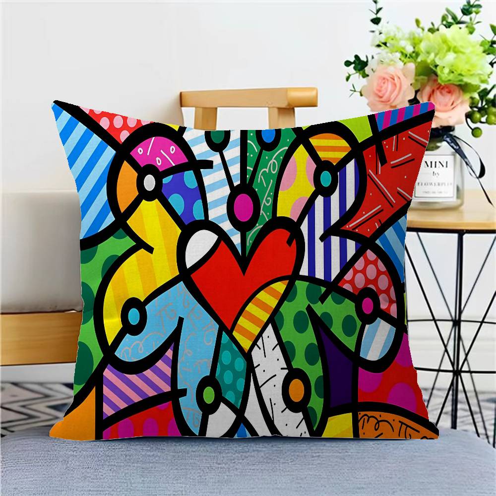 

Britto Art Personalized Picture Text Home Decorative Pillows Household Gifts 45x45cm 24x24Inch