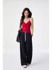 Damen Sommer Tencel Lyocell V-Ausschnitt Camisole - 260g Ärmelloses Rückenfreies Oberteil im Sanften Stil