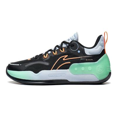 Cloud Anti-Slip Wear-Resistant Lightweight Rebound Low-Top Basketball Shoes Kids Sneakers Black Green YKBT022-7