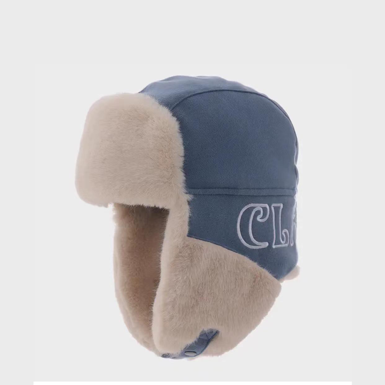 

Зимняя шапка Lei Feng для мужчин и женщин, утолщенная бархатная теплая хлопковая шапка, холодная и ветрозащитная, для полетов на открытом воздухе, модная северо-восточная лыжная шапка M（56-58cm） синий