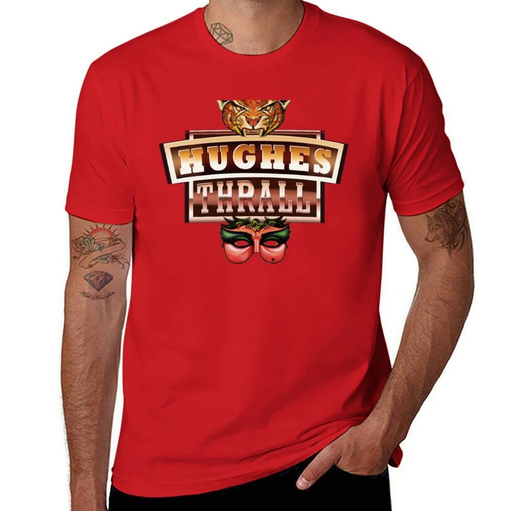 Hughes Thrall T-Shirt Quick Drying Shirts Graphic Tees Aesthetic Clothes Mens Big and Tall T Shirts
