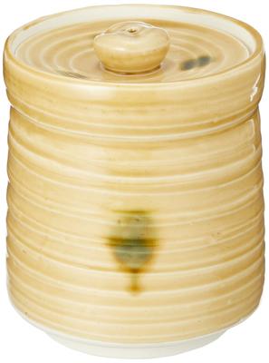 Goto Water Jar, Yellow, Size: Diameter 13.1cm X Height 15cm, For Tanzaku (Strips), Yellow Seto, Comes In a Paper Box