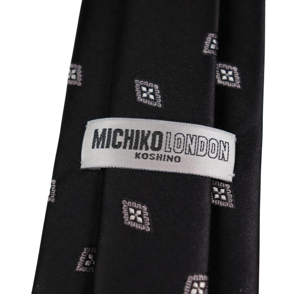 [Michiko London] Wrinkle-resistant bonded fabric with lining for added volume. Made in Japan. KOSHINO brand tie. Small pattern. 100% silk. Unisex.