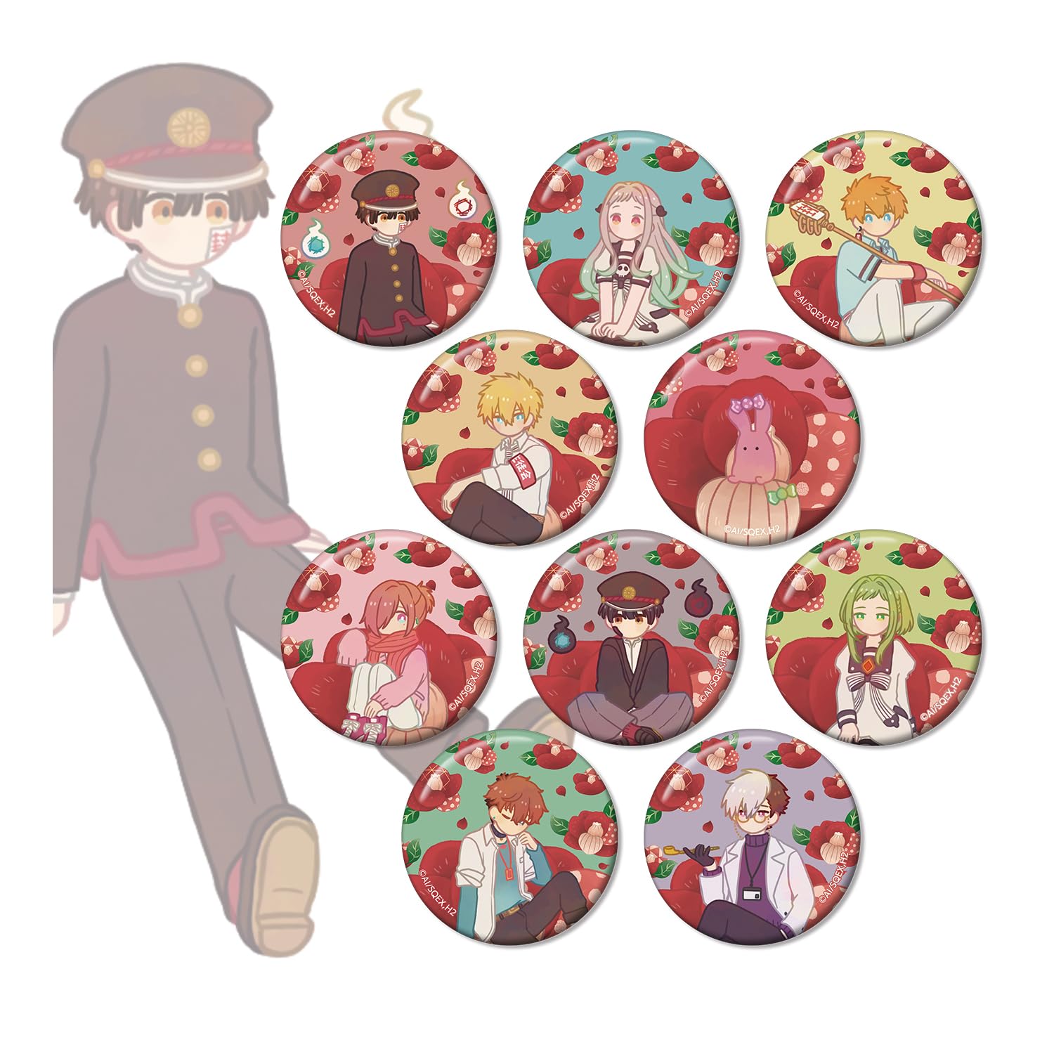

Short Anime After School Hanako-kun Trading Botania Can Badges Box of 10
