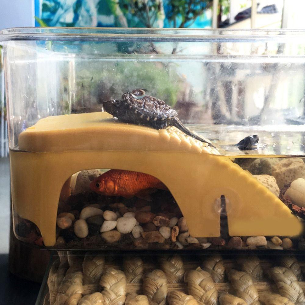 Plastic Turtle Climbing Platform Double Track Fish Tank Floating Island Turtle Basking Table