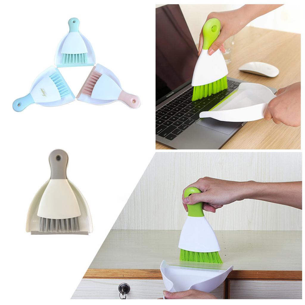 Home Small Cleaning Broom Dustpan Set Mini Brush Small Broom Dustpan Kit Desktop Garbage Sweeper Household Cleaning Tool
