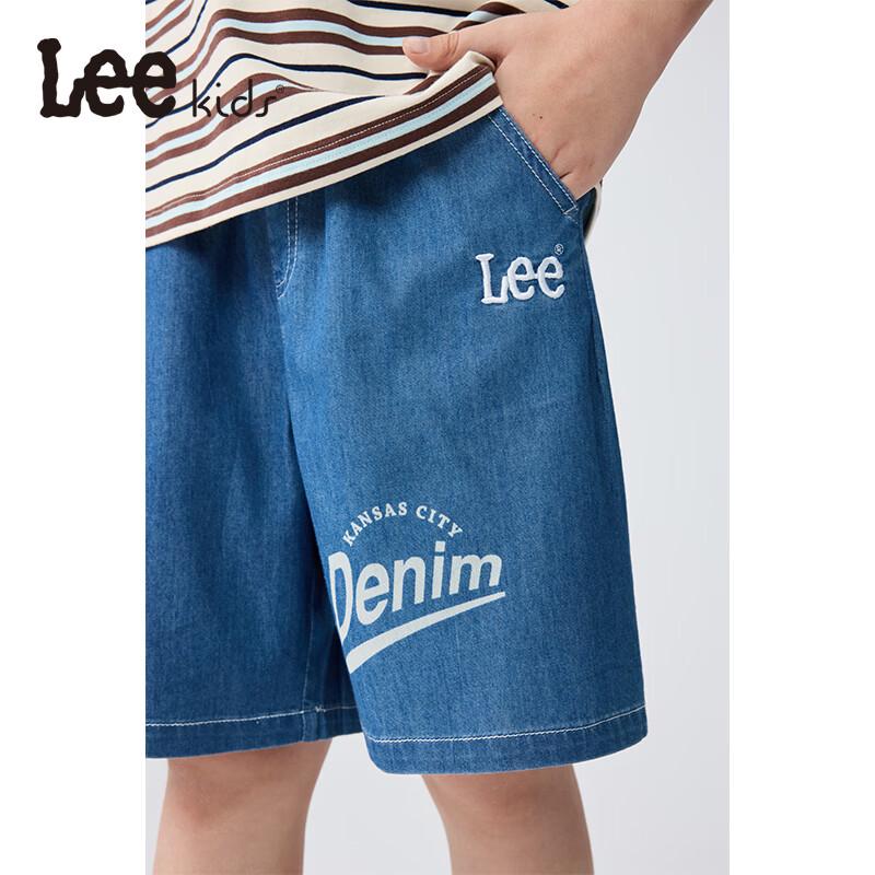 Lee Boys' Letter Print Casual Denim Shorts