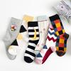 Modische Socken für den Sommer, bunt, gekämmte Baumwolle, Damensocken, lässige Crew-Socken