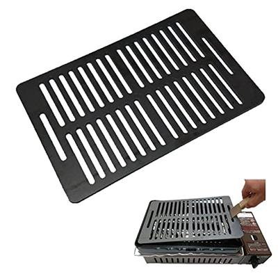 (11) 6.0mm Thick, 180mm X 280mm, Fully Slit, Extra Thick Iron Plate, Iwatani, Compatible with Robata Grills and Grills (Stove Not Included)