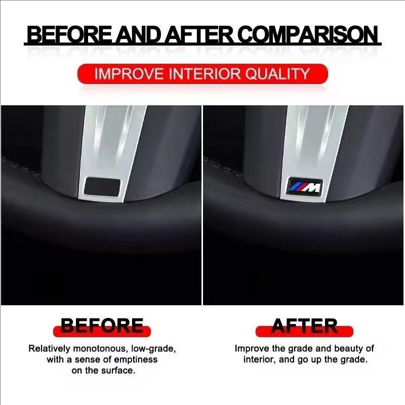 2/5/10PCS BMW E46 E39 E38 E90 E60 E36 F30 F20 X3 X5 X7 M Logo Car Steering Wheel Wheel Center Emblem Badge Sticker Decal Styling MM1