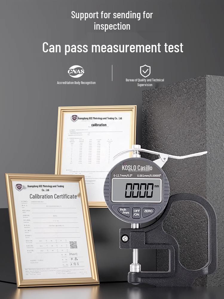 High-Precision Electronic Digital Caliper for Measuring Film and Paper Thickness