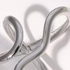 Finger Ring Open Adjustable Fit Women Ring Stainless Steel Texture Exaggerated Unconventional Lines Design Finger Band Jewelry Gift