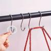 4pc-Stainless Door Hanger Steel Double S Hook Free Punch Wall Hanging Bathroom Kitchen Door S Hook Towel Storage Rack Key Holder