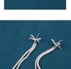 S925 Sterling Silver Bowknot Diamond Inlaid Long Tassel Earrings - Luxurious, Versatile Fashion Accessories for Women