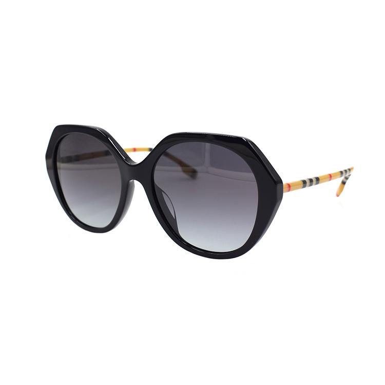 BURBERRY B. CHECK Fashion Irregular Holiday Travel Sunglasses 4375F Women's Black