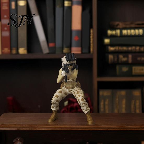 Realistic Soldier Statues 3D Printed Tactical Beauty Desktop Ornament, Mini Figurine, Office Desk Decorations Female Figurine with Military