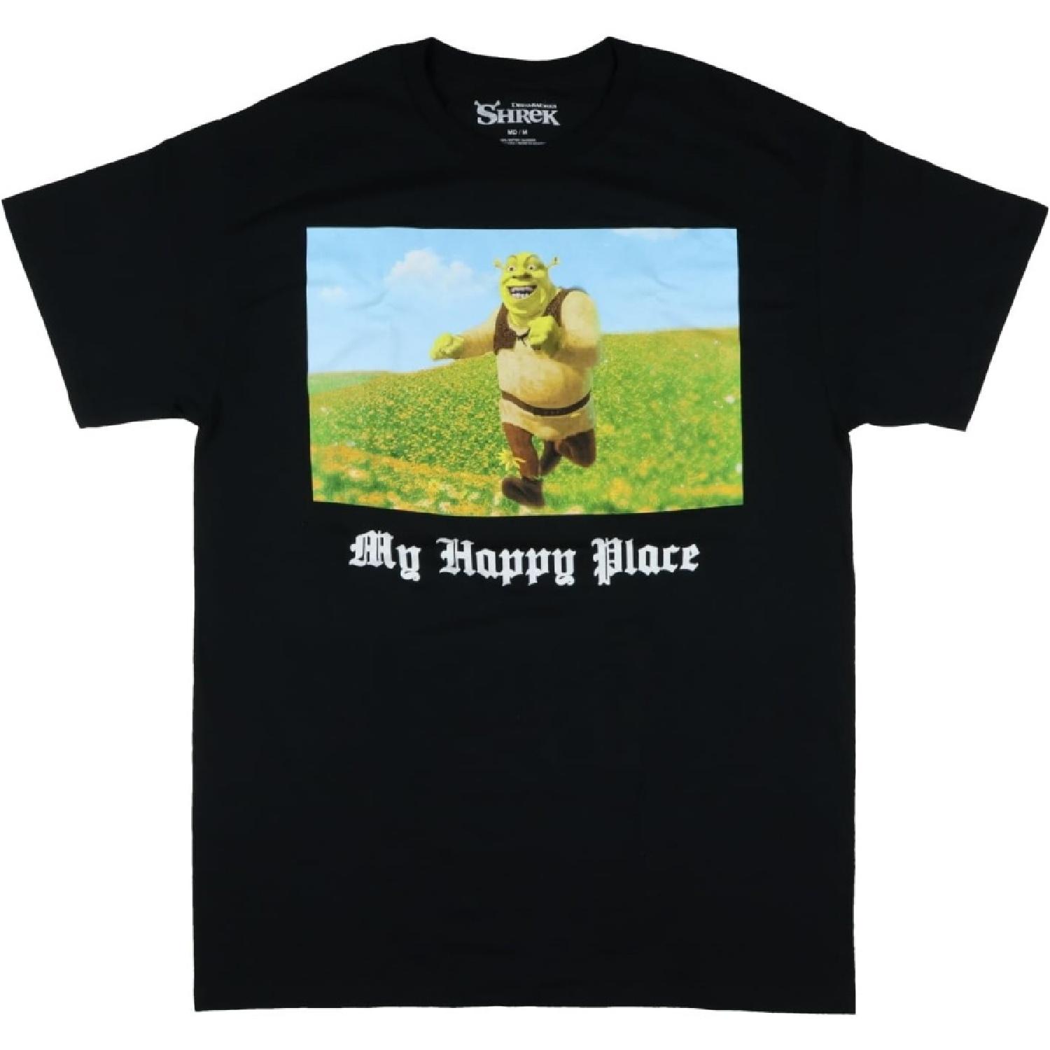 Футболка Dreamworks Шрек  Семь раз шесть  Мужская  Это мое счастливое место  С коротким рукавом Взрослая S