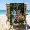 Ultra-Soft Beach Towel with In the Night Garden Theme,Ideal for Pool - Camping, Diving - Perfect Travel Essential, Vibrant Beach Towel.