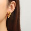 Personality Irregular Twist Geometric Elegance High Sense Women's Earrings 18K Gold Electroplated Earrings