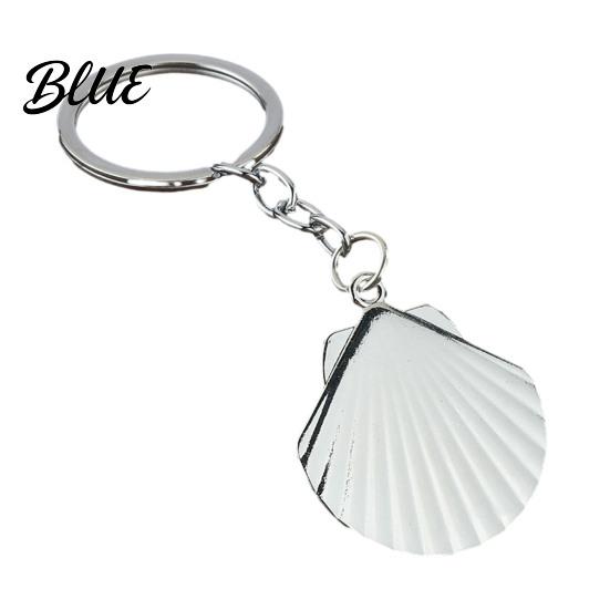 Zinc Alloy Key Holder Beach Shell Keychain Shape Metal Decorative Backpack Charms Ring Handbags Backpacks Car Chain Theme Keychain